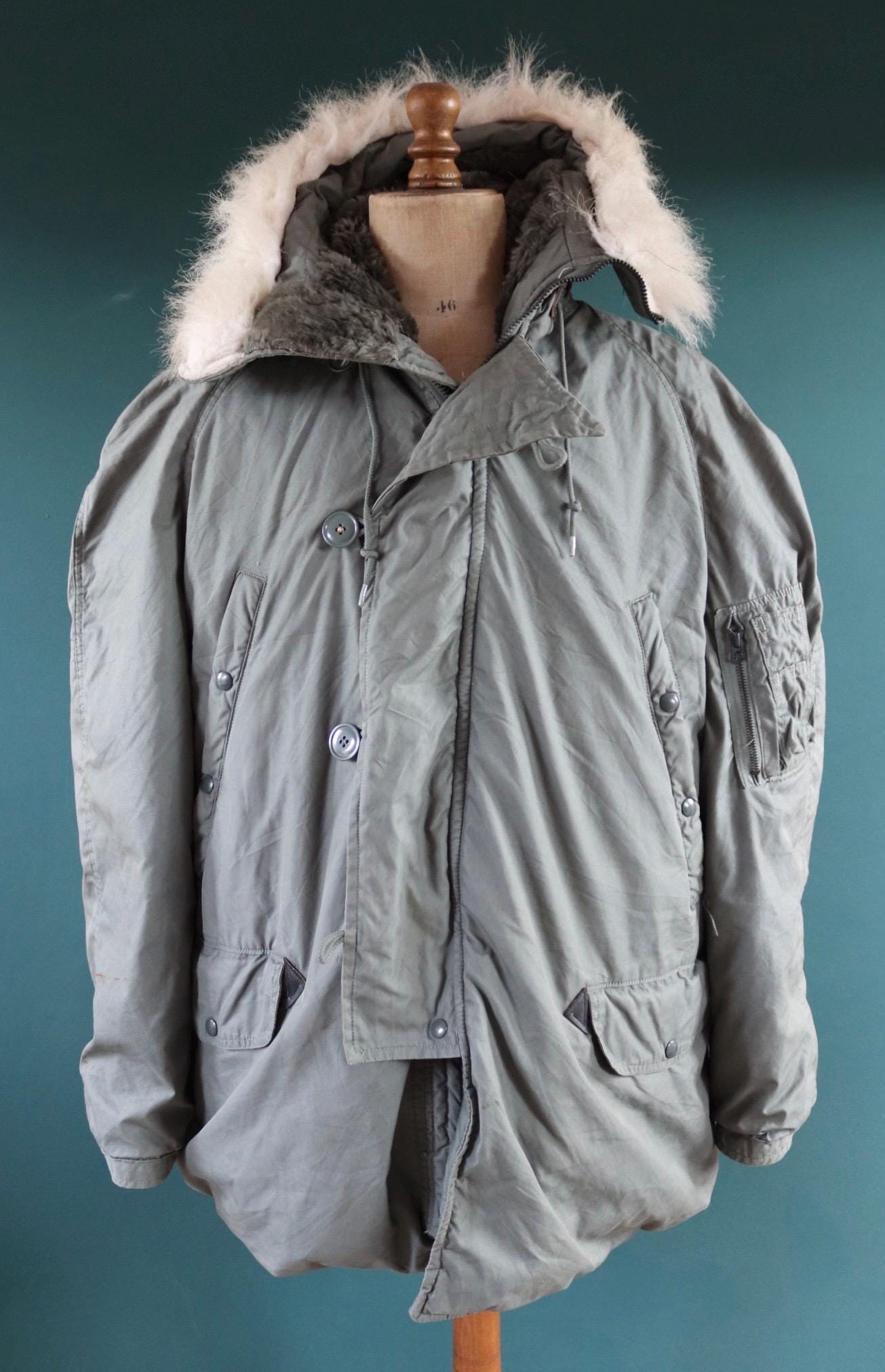 Vintage 1980s USAF N3B parka - US Air Force snorkel jacket - 52” chest