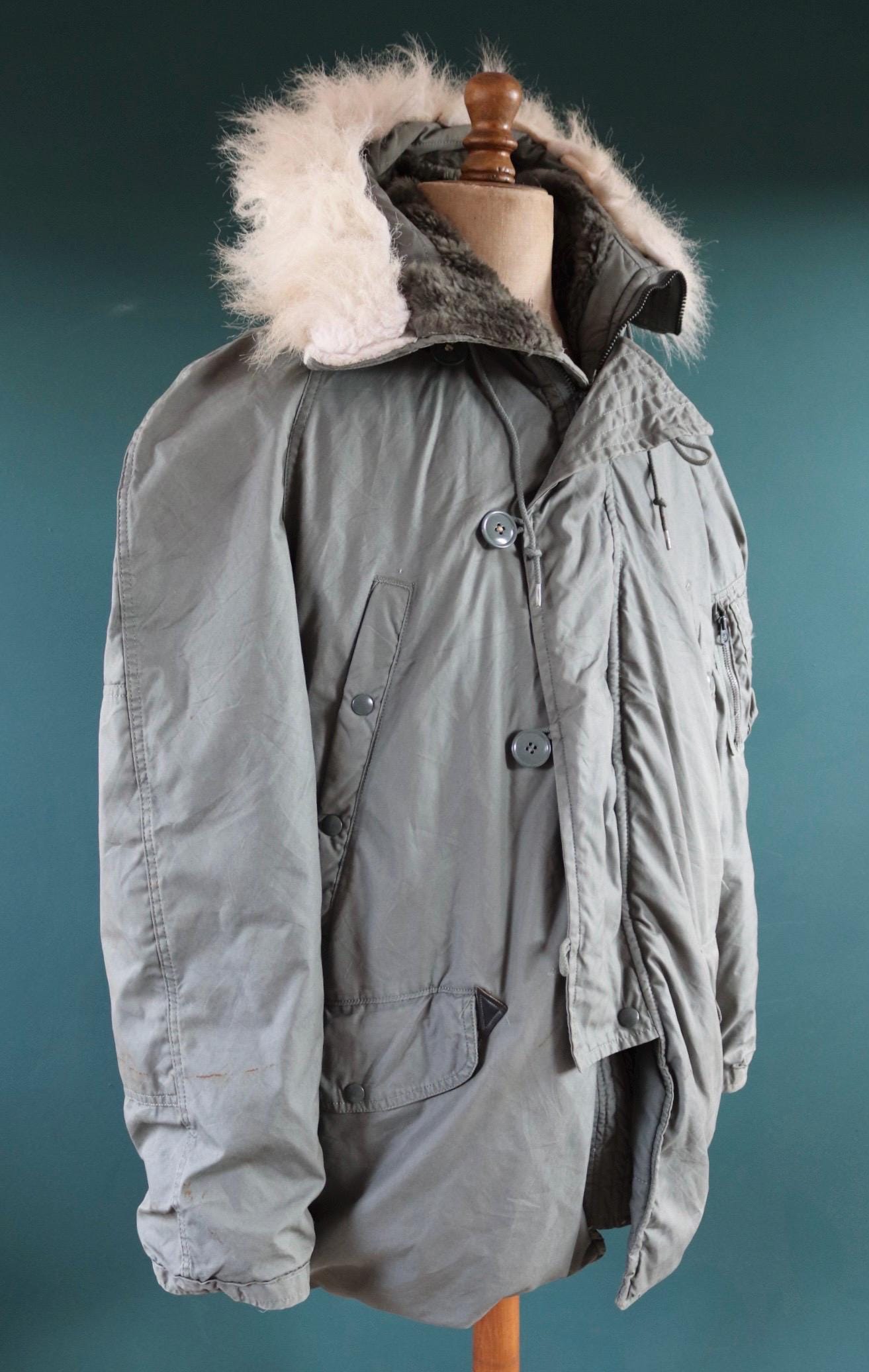 Vintage 1980s USAF N3B parka - US Air Force snorkel jacket - 52” chest