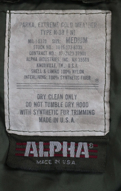 Vintage Alpha Industries USAF N3B style parka - US Air Force snorkel jacket - 52” chest