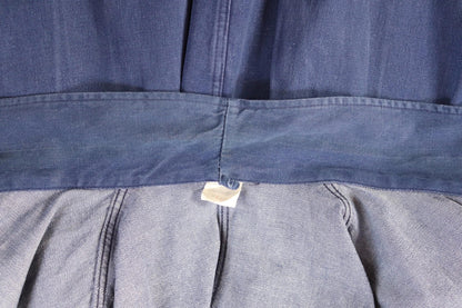 Vintage French workwear jacket - chore coat - 1960s blue cotton twill - 46” chest - bleu de travail