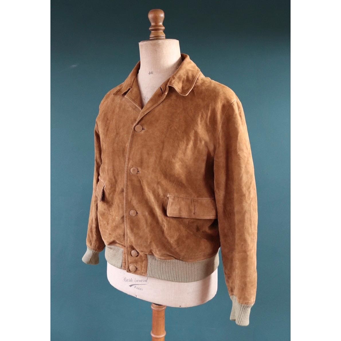 Vintage 1960s buckskin suede jacket - 46” chest