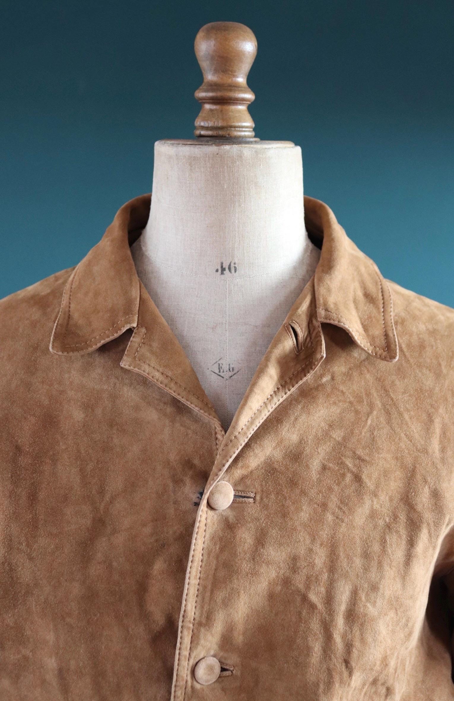 Vintage 1960s buckskin suede jacket - 46” chest