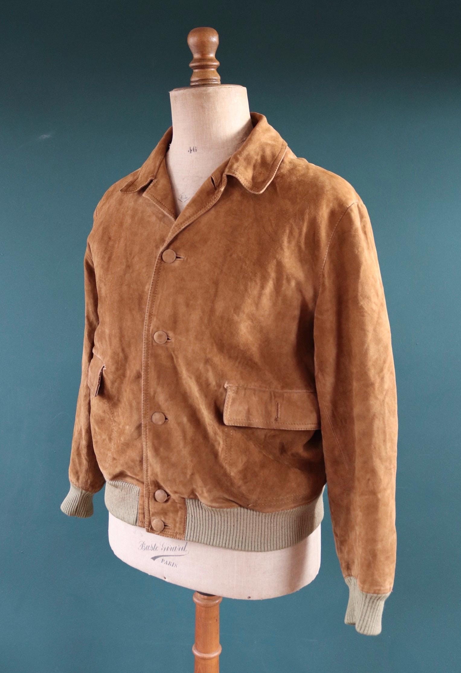 Vintage 1960s buckskin suede jacket - 46” chest