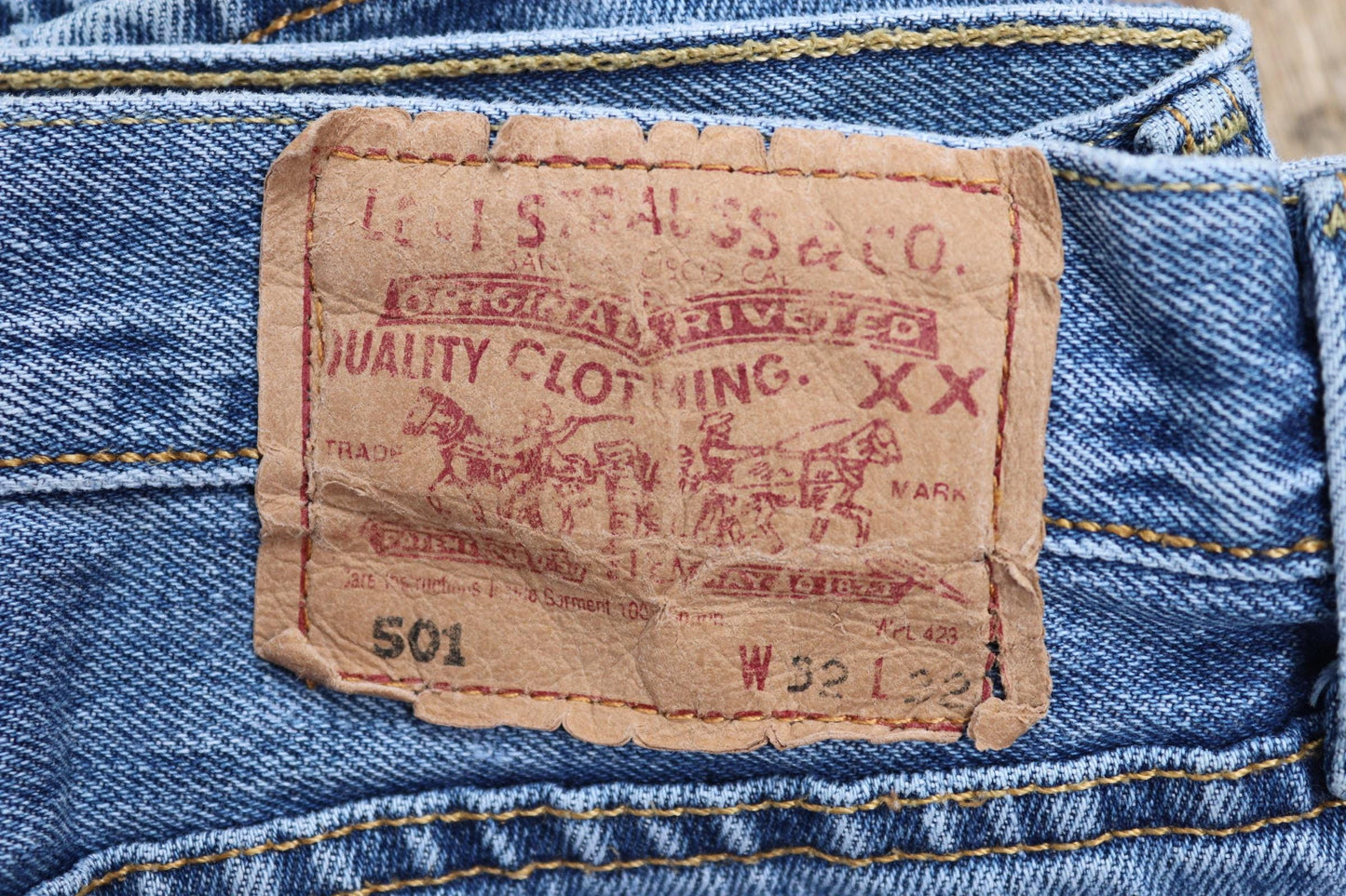 Vintage Levis 501 jeans - blue denim workwear - 33" x 33"