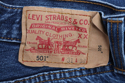 Vintage Levis 501 jeans - blue denim workwear - 31" x 32"