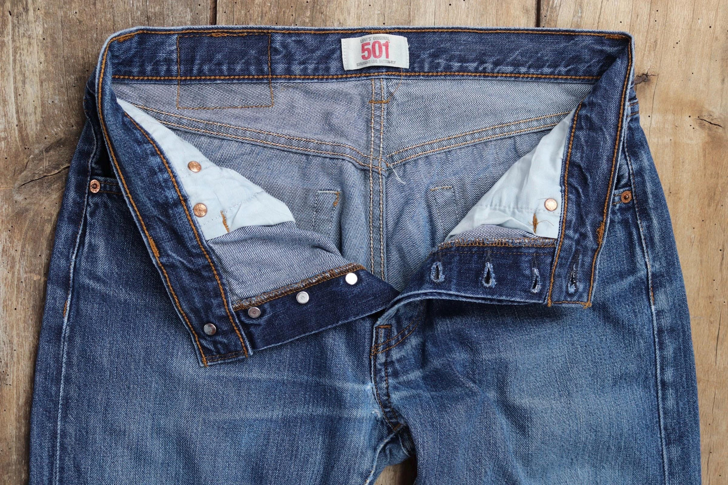 Vintage Levis 501 jeans - blue denim workwear - 31" x 32"