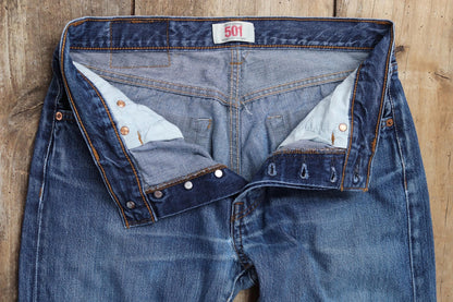 Vintage Levis 501 jeans - blue denim workwear - 31" x 32"