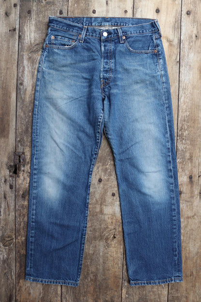 Vintage Levis 501 jeans - blue denim workwear - 32" x 30"