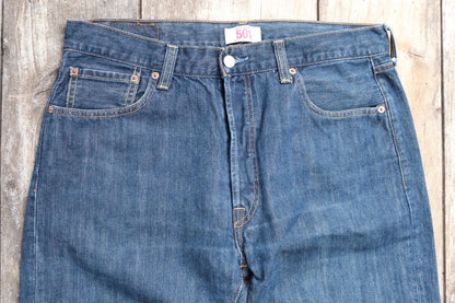 Vintage Levis 501 jeans - blue denim workwear - 35" x 34"