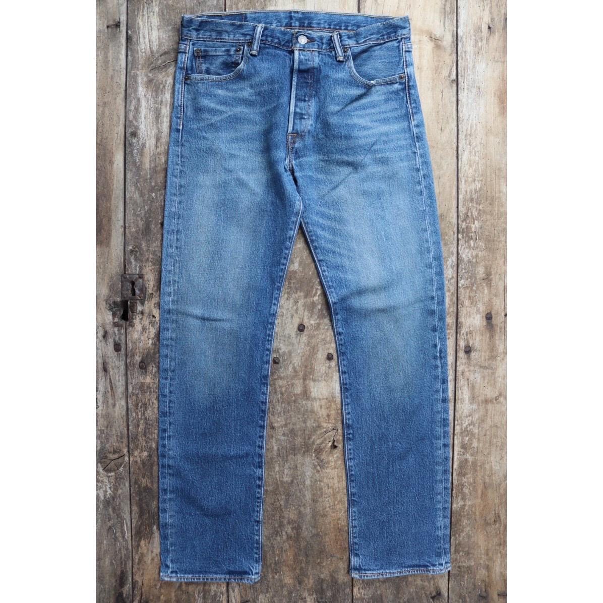 Vintage Levis 501 jeans - blue denim workwear - 33" x 31"