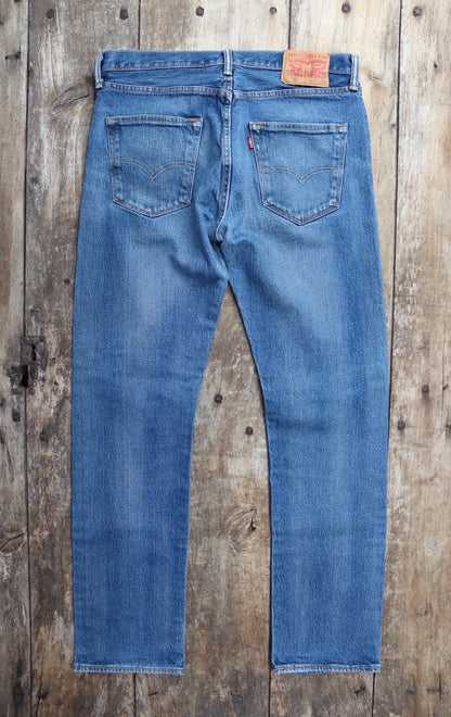 Vintage Levis 501 jeans - blue denim workwear - 33" x 31"