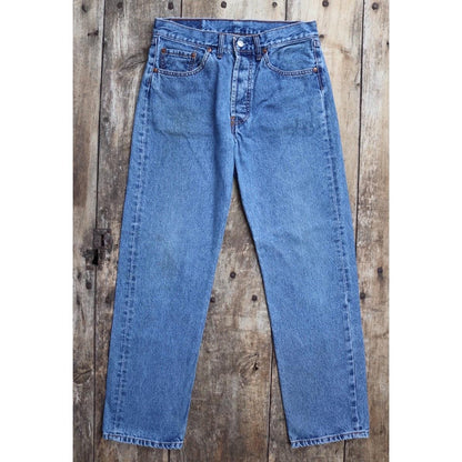 Vintage Levis 501 jeans - blue denim workwear - made in USA - 30" x 29"