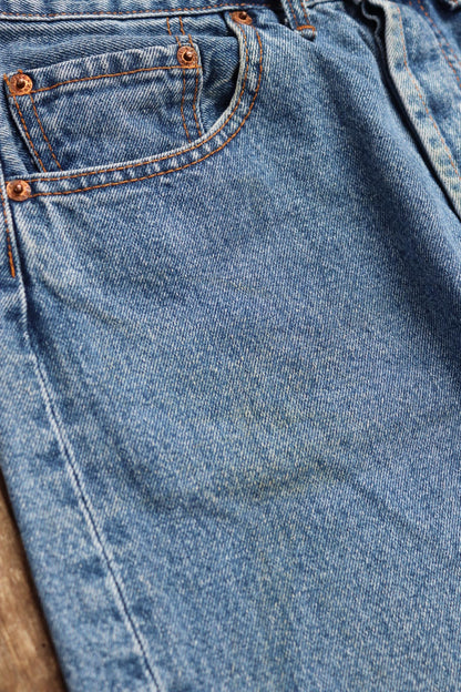 Vintage Levis 501 jeans - blue denim workwear - made in USA - 30" x 29"
