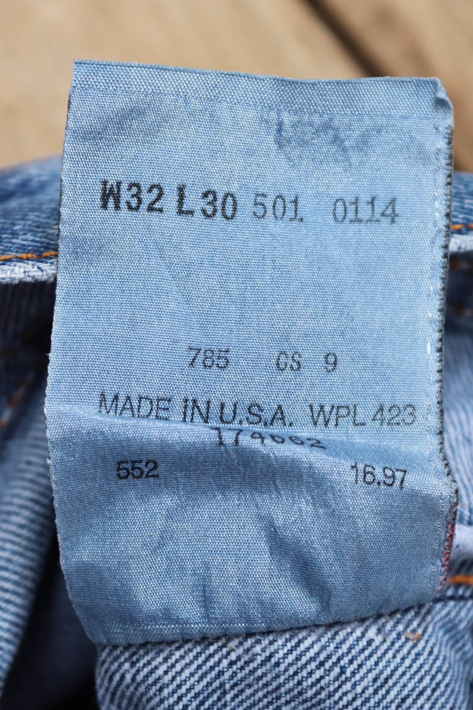 Vintage Levis 501 jeans - blue denim workwear - made in USA - 30" x 29"