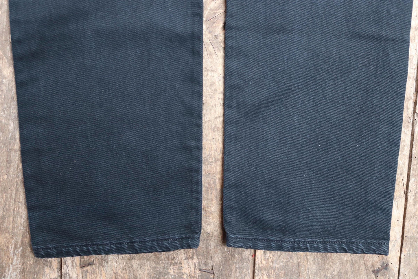 Vintage Levis 501 jeans - black denim workwear - made in UK - 32" x 34"
