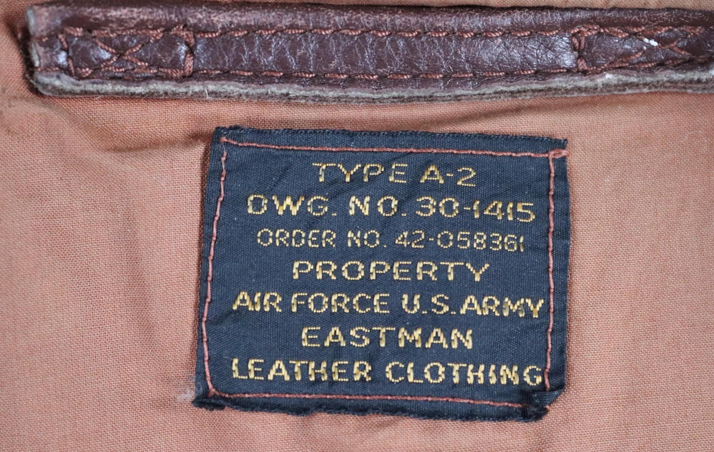 Vintage Eastman Leather A2 flight jacket - WW2 USAAF - 42" chest