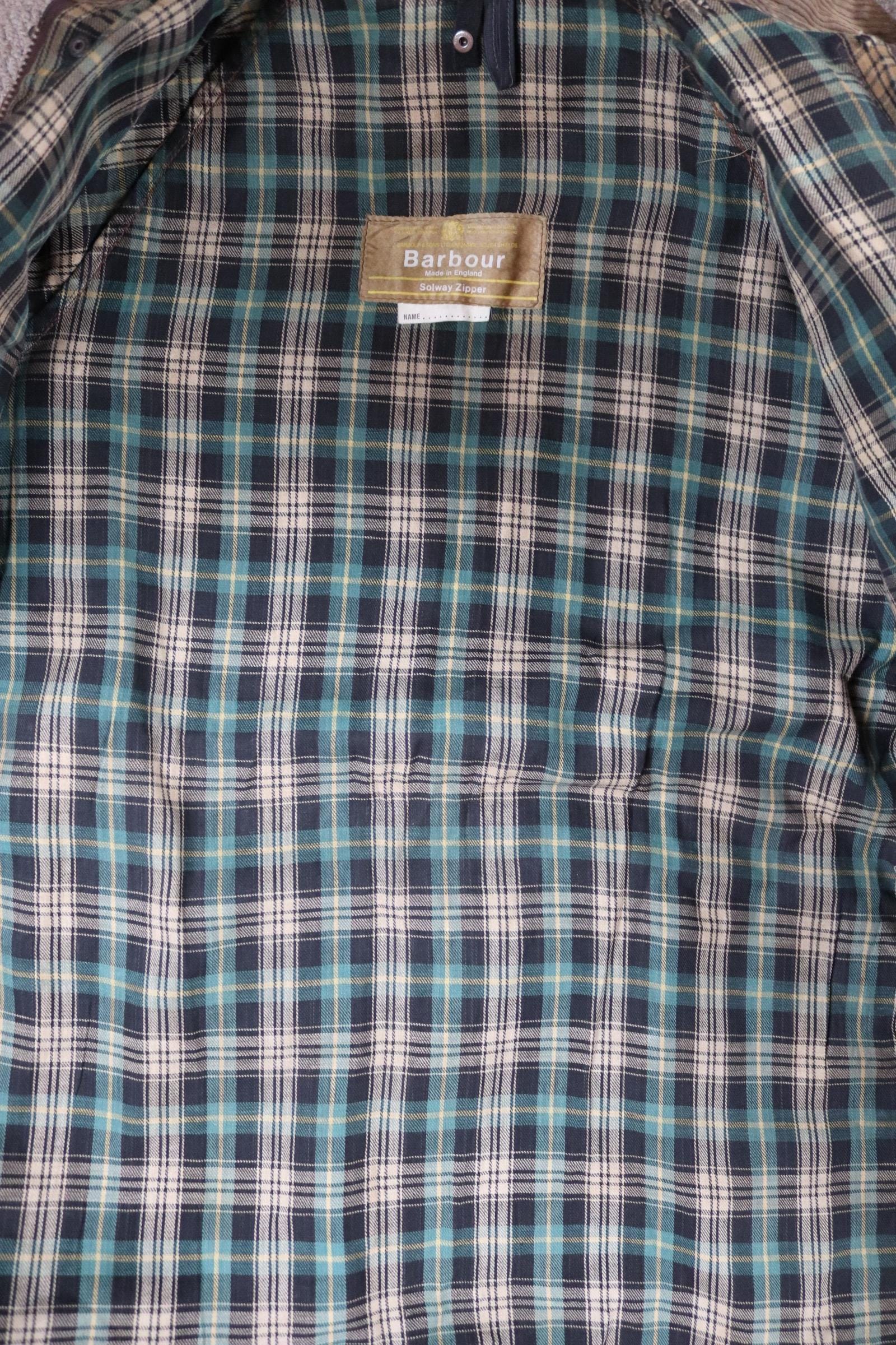 Vintage 1970s Barbour Solway waxed jacket - single crest - 49” chest