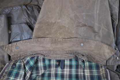 Vintage 1970s Barbour Solway waxed jacket - single crest - 49” chest