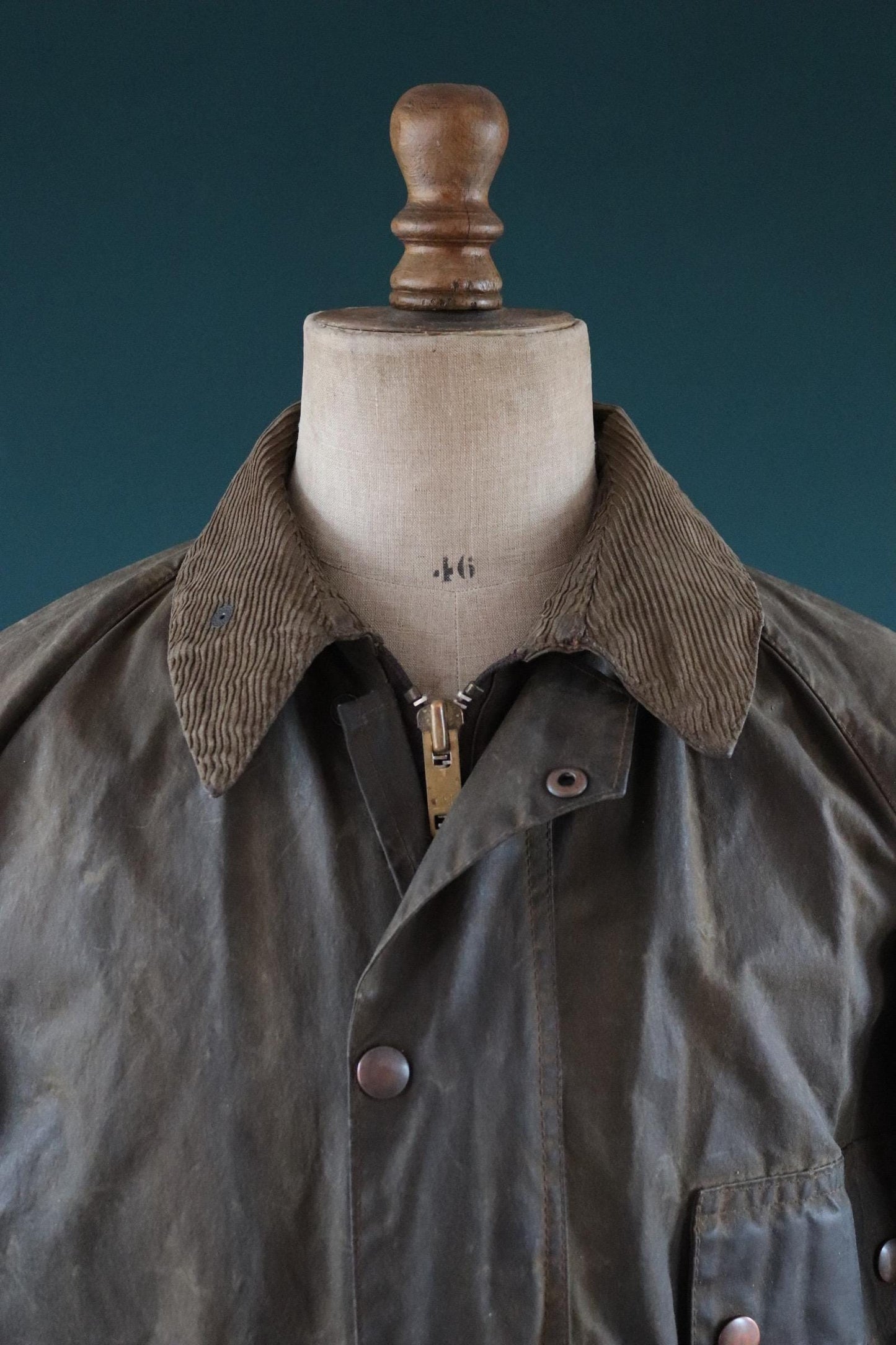 Vintage 1970s Barbour Solway waxed jacket - single crest - 49” chest