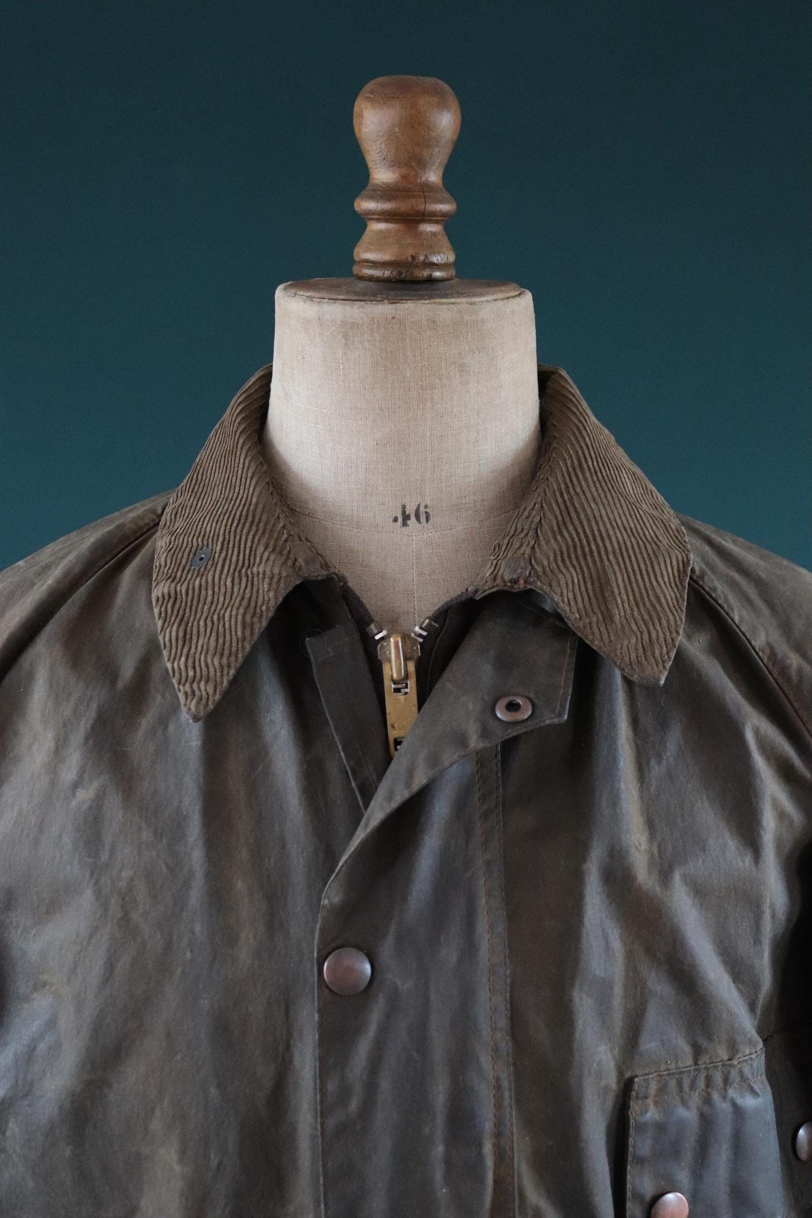 Vintage 1970s Barbour Solway waxed jacket - single crest - 49” chest