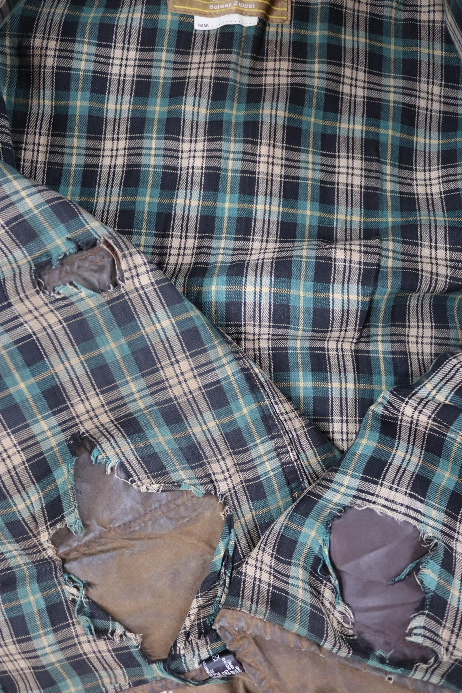 Vintage 1970s Barbour Solway waxed jacket - single crest - 49” chest