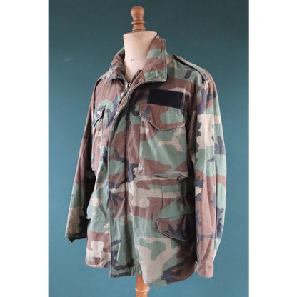 Vintage 1980s US army camouflage M-65 field jacket - 48" chest