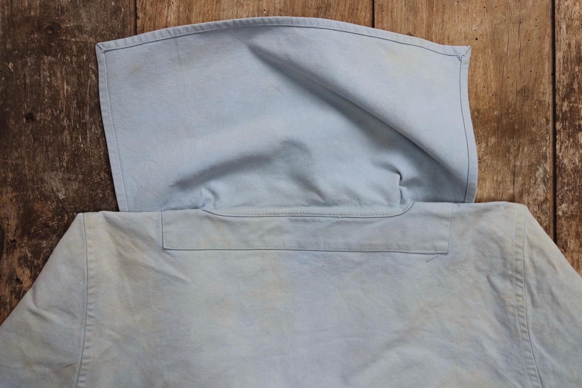 Vintage WW1 era Royal Navy linen duck jumper - antique sailors workwear shirt - 39” chest