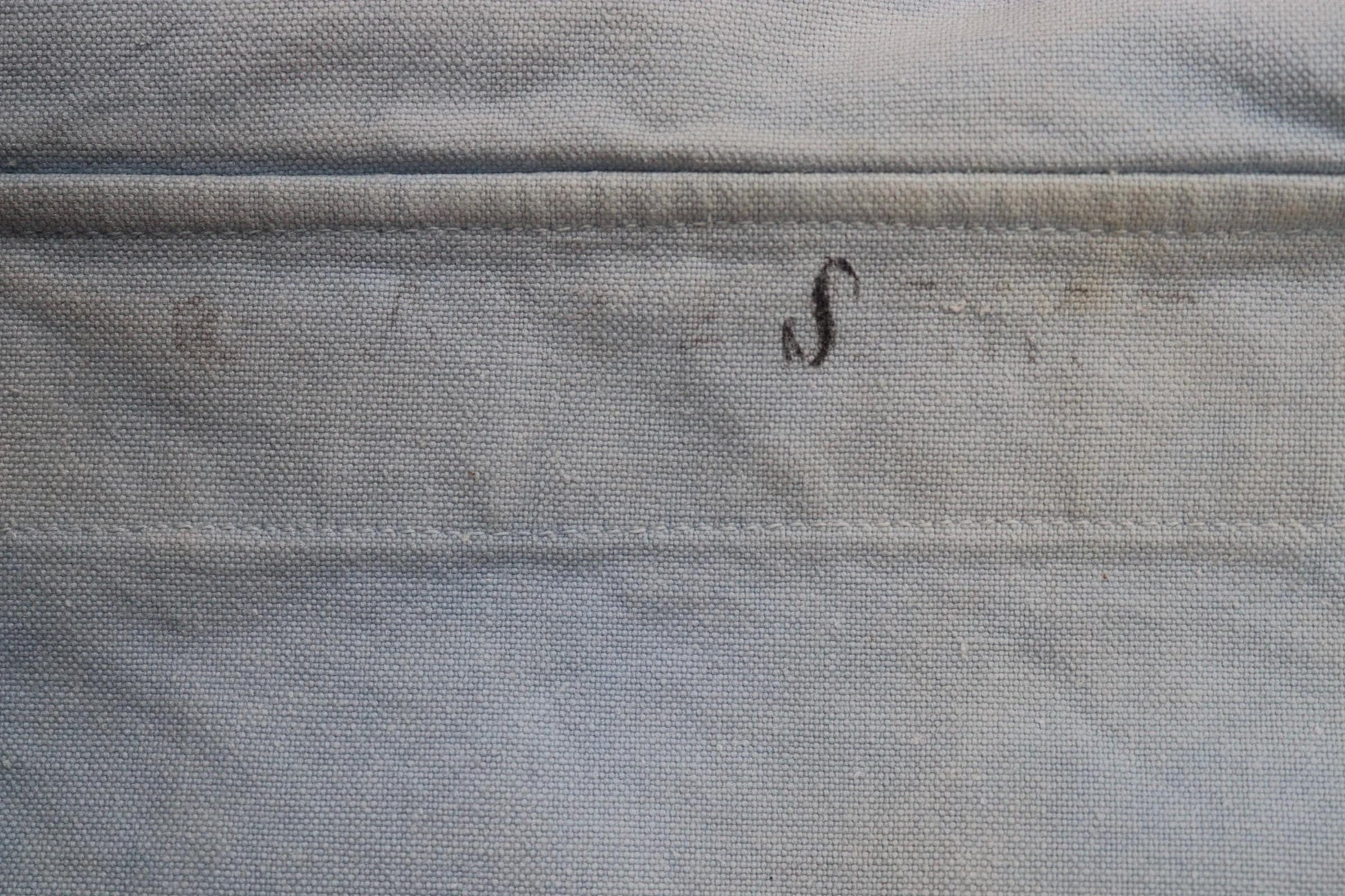 Vintage WW1 era Royal Navy linen duck jumper - antique sailors workwear shirt - 39” chest