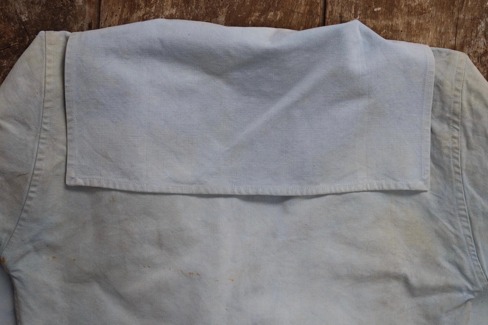 Vintage WW1 era Royal Navy linen duck jumper - antique sailors workwear shirt - 39” chest