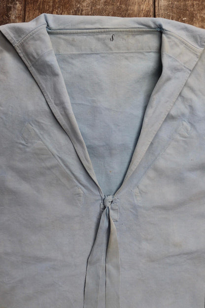 Vintage WW1 era Royal Navy linen duck jumper - antique sailors workwear shirt - 39” chest