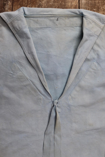 Vintage WW1 era Royal Navy linen duck jumper - antique sailors workwear shirt - 39” chest