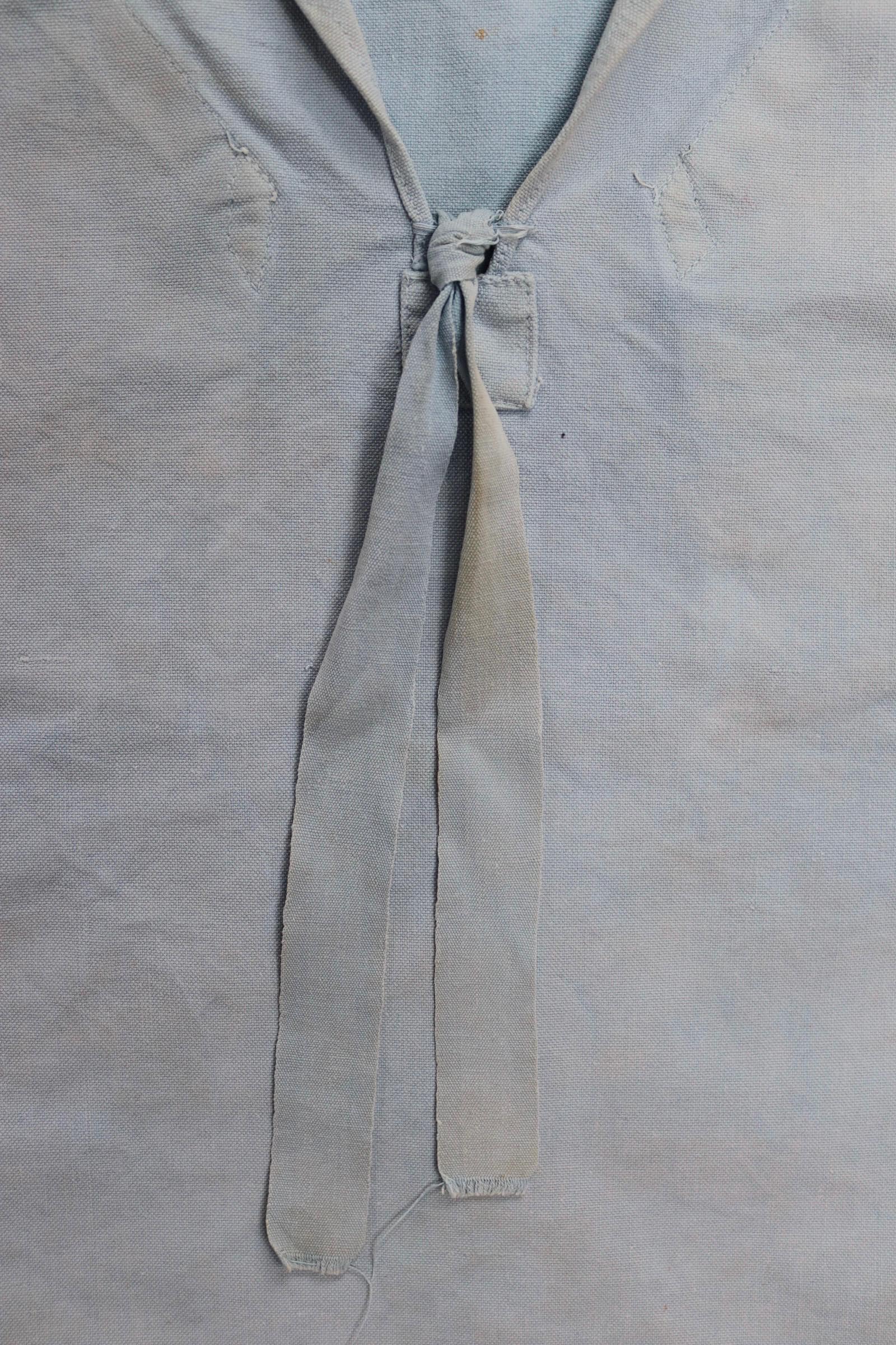 Vintage WW1 era Royal Navy linen duck jumper - antique sailors workwear shirt - 39” chest