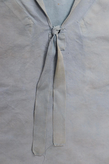 Vintage WW1 era Royal Navy linen duck jumper - antique sailors workwear shirt - 39” chest