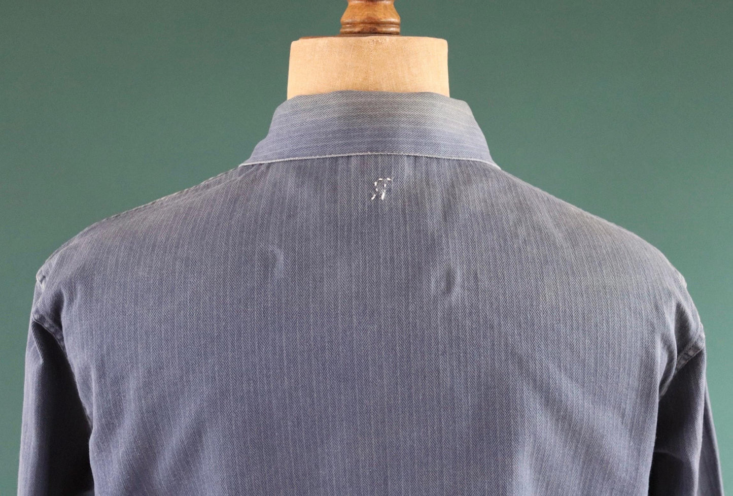 Vintage French blue workwear jacket - cotton twill - 48” chest - bleu de travail