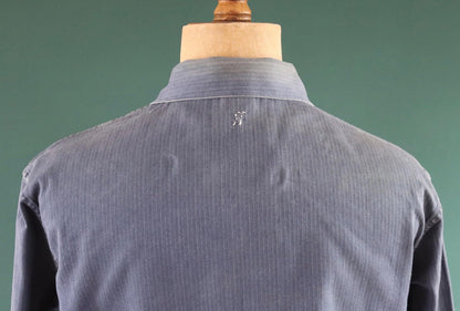 Vintage French blue workwear jacket - cotton twill - 48” chest - bleu de travail