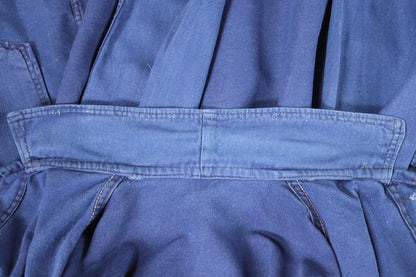 Vintage French blue workwear jacket - cotton twill - 43” chest - bleu de travail