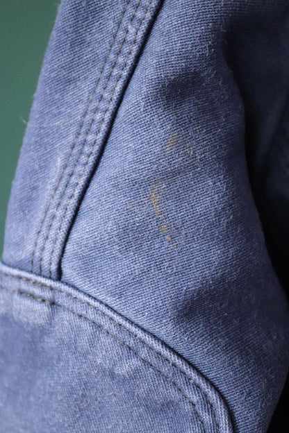 Vintage blue moleskin workwear jacket - chore coat - 49" chest