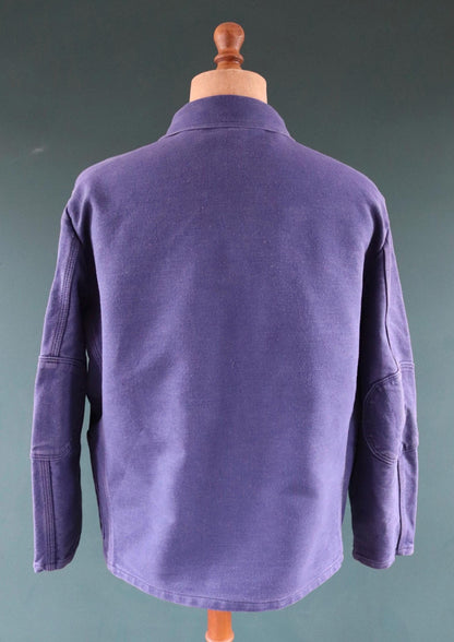 Vintage blue moleskin workwear jacket - chore coat - 49" chest