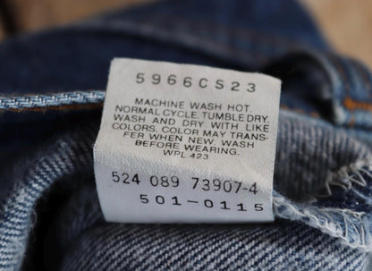 Vintage 1980s Levis 501 denim jeans - made in USA - small e red tab - 35” x 30”