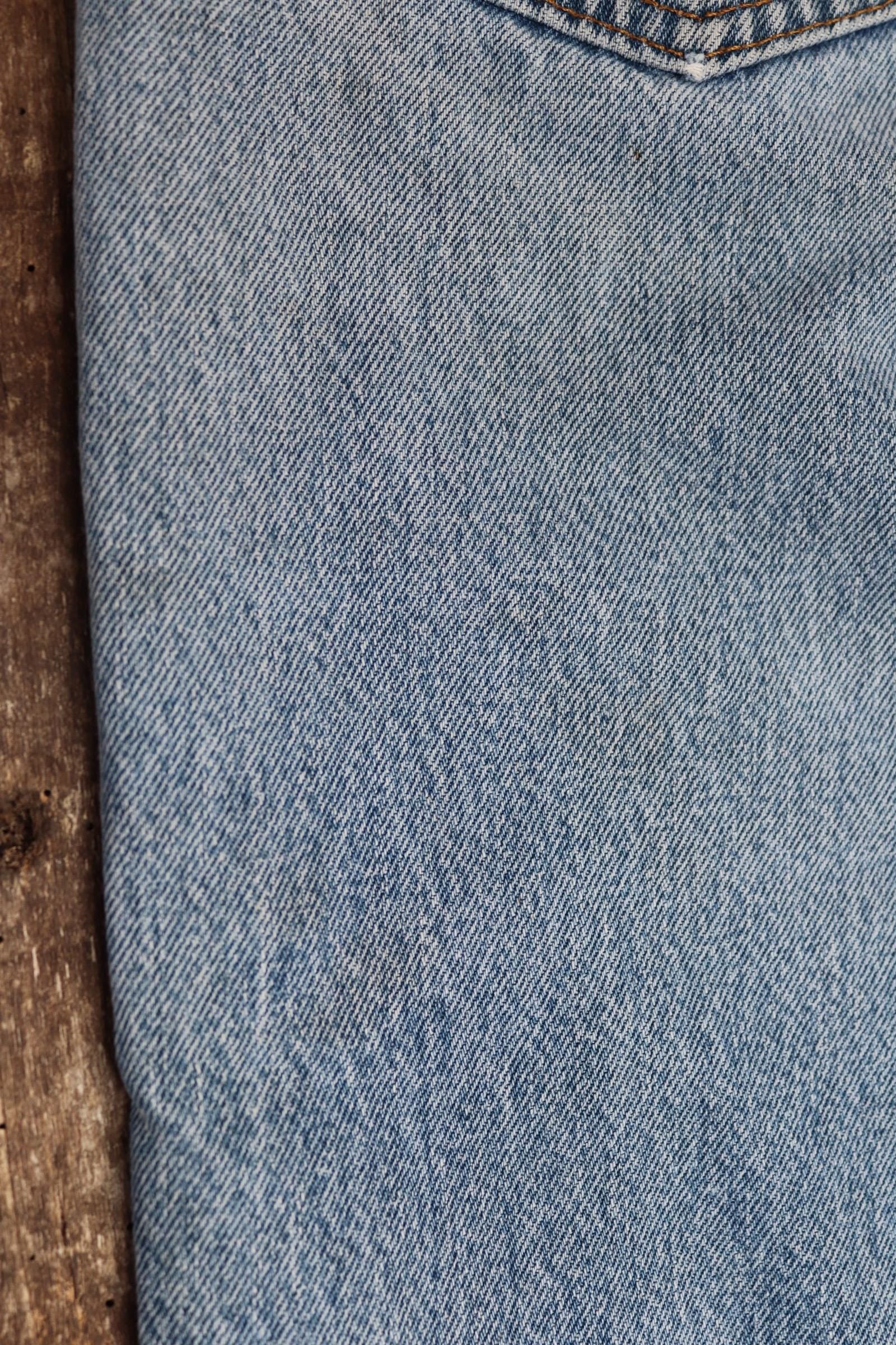 Vintage 1980s Levis 501 denim jeans - made in USA - small e red tab - 32” x 30”