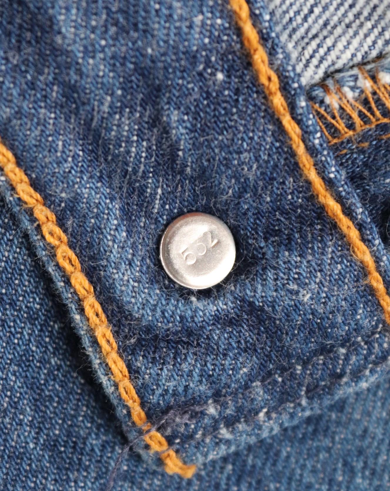 Vintage 1990s Levis 501 denim jeans - made in USA - small e red