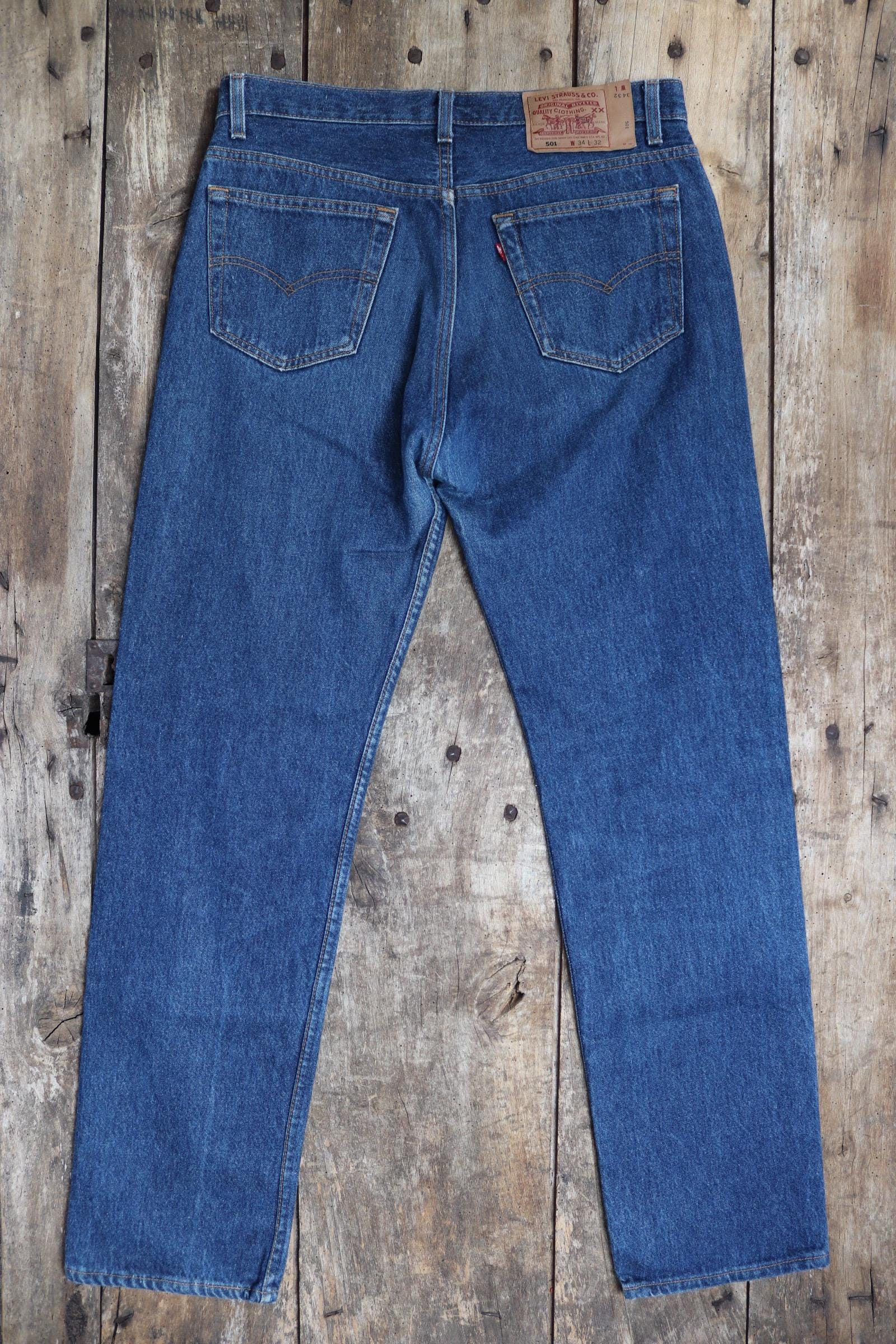 90s Levis 501 Denim Jeans Made in USA W32 L30