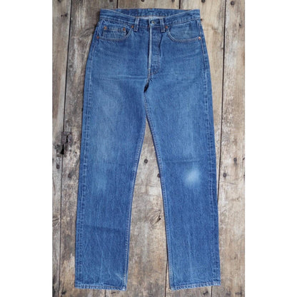 Vintage 1990s Levis 501xx denim jeans - made in USA - small e red tab - 34” x 29”