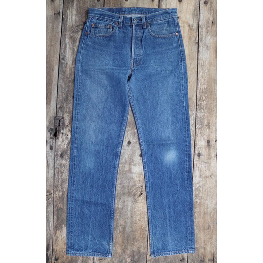Vintage 1990s Levis 501xx denim jeans - made in USA - small e red tab - 34” x 29”