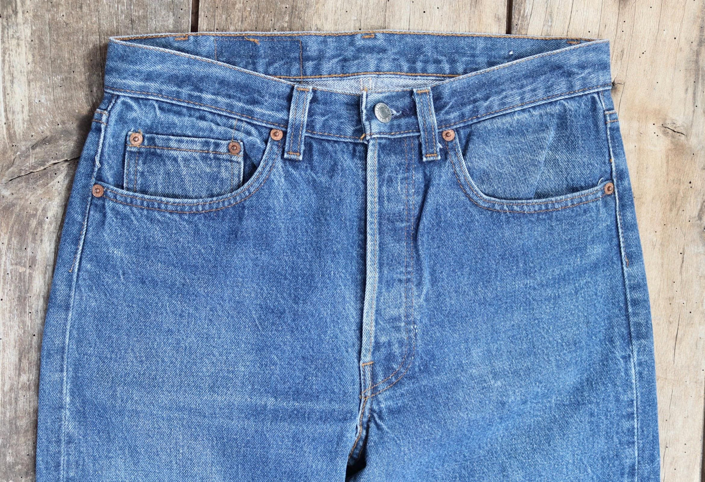 Vintage 1990s Levis 501xx denim jeans - made in USA - small e red tab - 34” x 29”