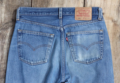 Vintage 1990s Levis 501 denim jeans - made in USA - small e red tab - 31” x 31”