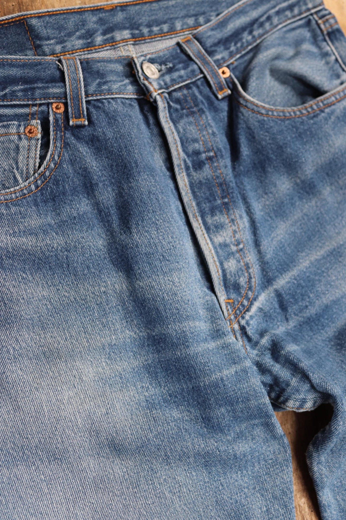 Vintage 1990s Levis 501 denim jeans - made in USA - small e red tab - 31” x 31”