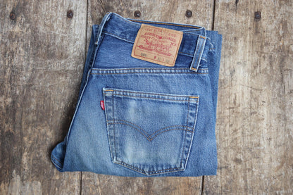 Vintage 1990s Levis 501 denim jeans - made in USA - small e red tab - 31” x 31”