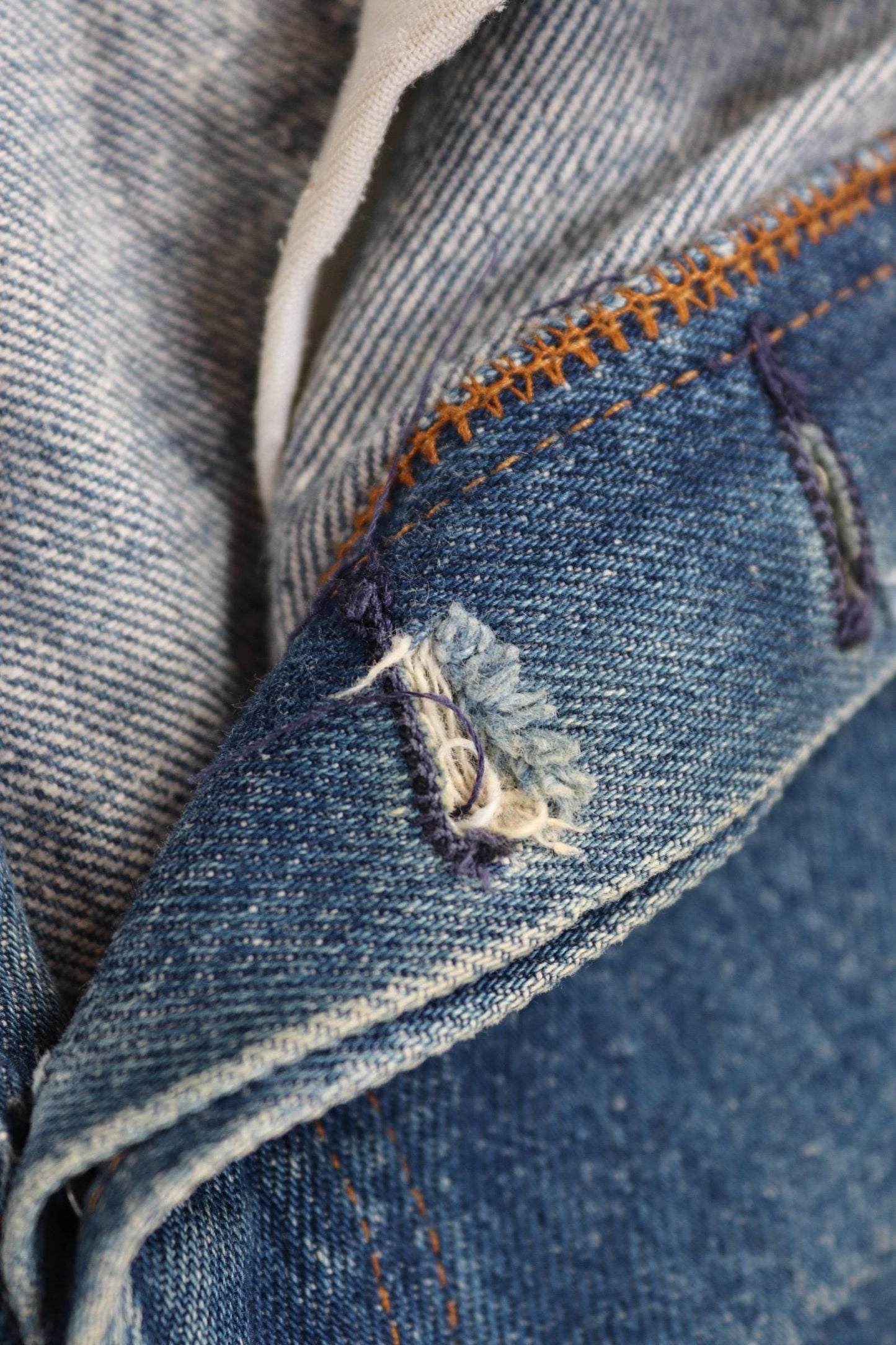 Vintage 1980s Levis 501 denim jeans - made in USA - small e red tab - Valencia St - 30” x 31”