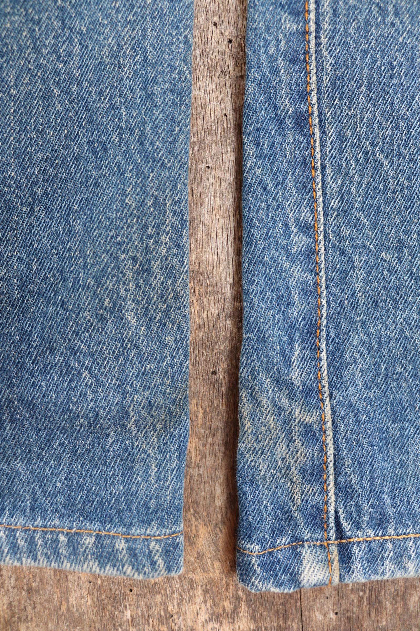 Vintage 1980s Levis 501 denim jeans - made in USA - small e red tab - Valencia St - 30” x 31”